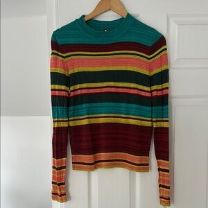 Free People Striped Knit Top